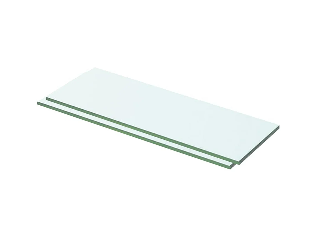 Panneaux d'étagère 2 pcs Verre Transparent 50 x 12 cm