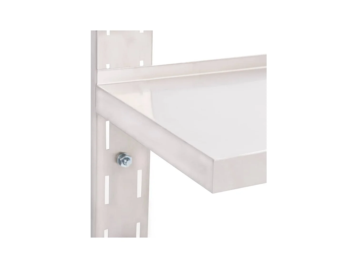 Estante de pared de 2 niveles Acero inoxidable 100x30 cm