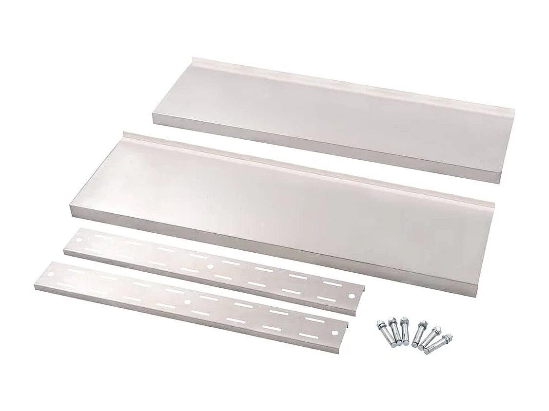 Étagère murale à 2 niveaux Acier inoxydable 100x30 cm