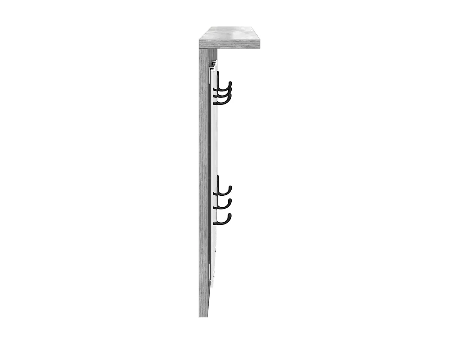 Porte-manteau mural avec étagère Sonoma gris 85 x 10 x 45 cm