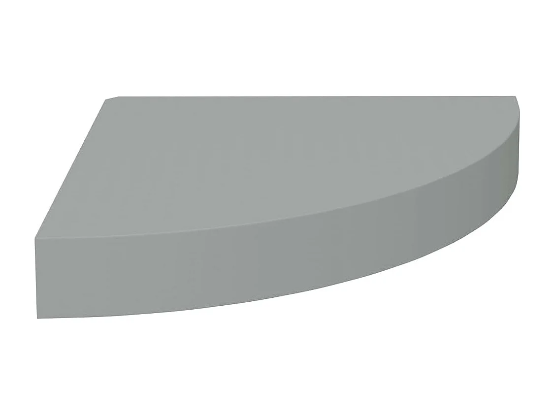 Étagères d'angle flottantes 4 pcs gris 25x25x3,8 cm MDF