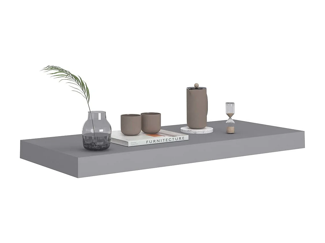 Étagères murales flottantes 4 pcs Gris 60x23,5x3,8 cm MDF