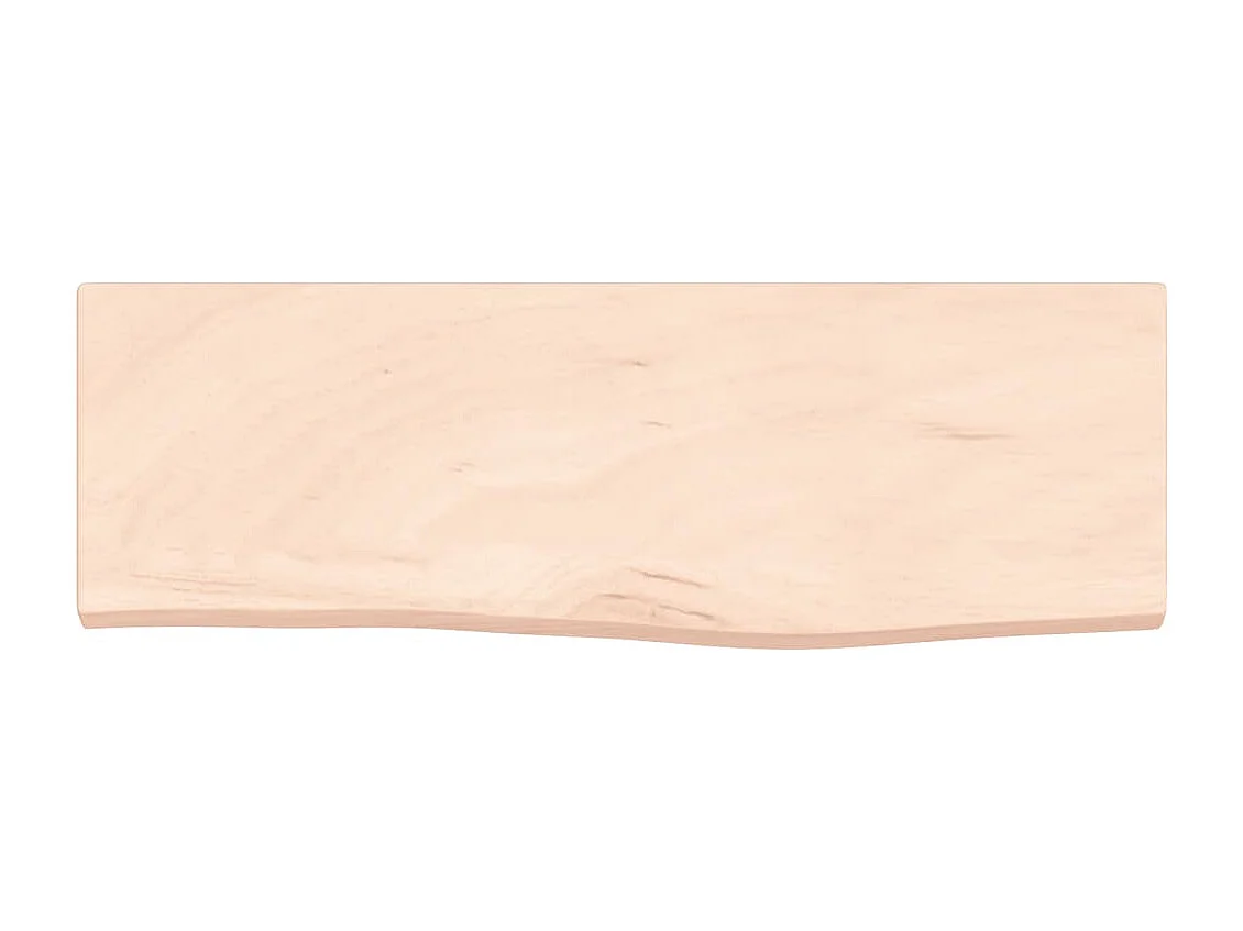 Wandplank 60x20x2 cm massief onbehandeld eikenhout