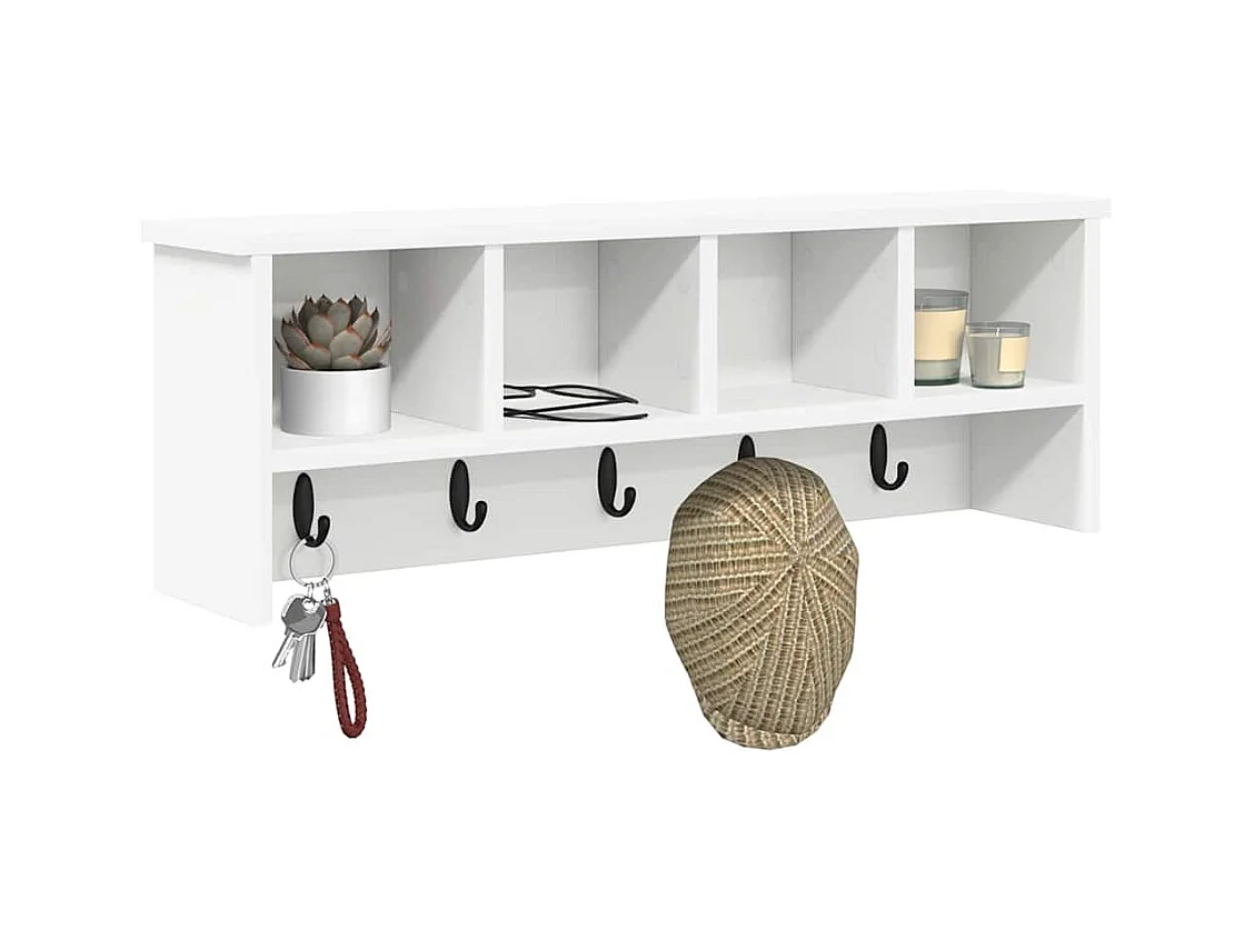 Wandkapstok Wit 75 x 16 x 26 cm Technisch hout