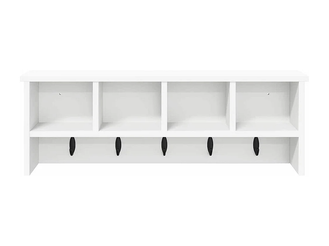Porte-manteau mural Blanc 75 x 16 x 26 cm Bois d'ingénierie