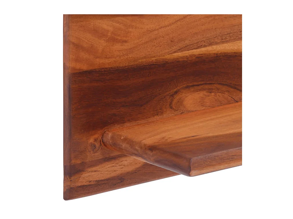 Mensole da parete 2 pezzi 112x20x26 cm in legno massello di acacia