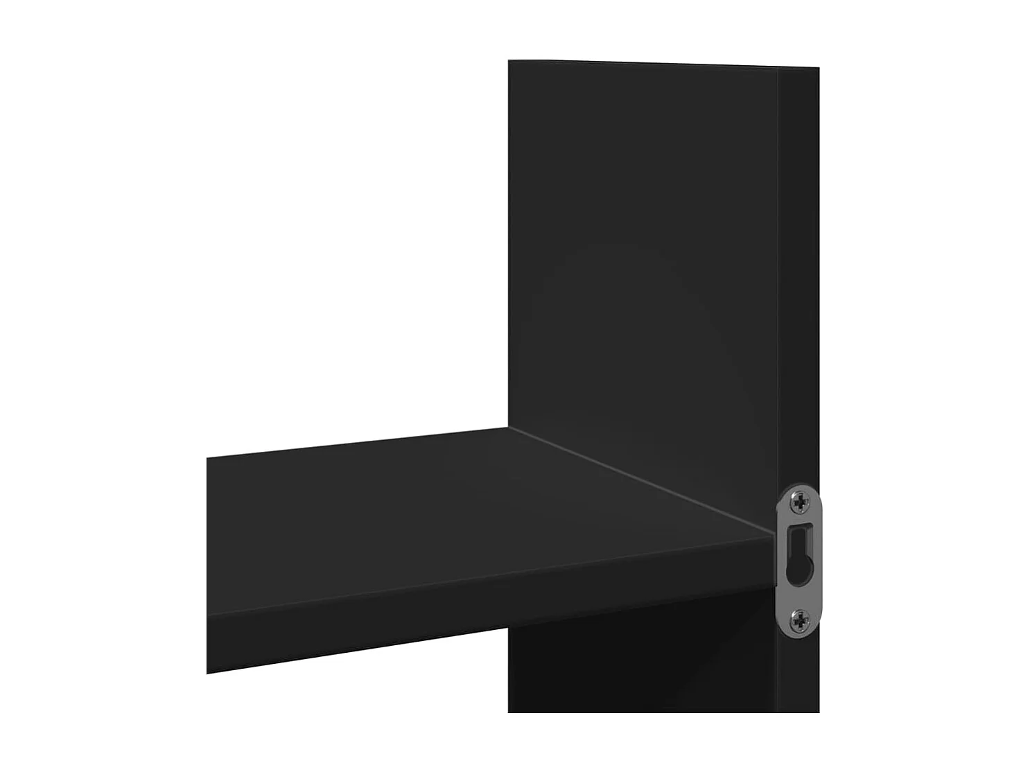 Wandkast 100x18x40 cm zwart bewerkt hout