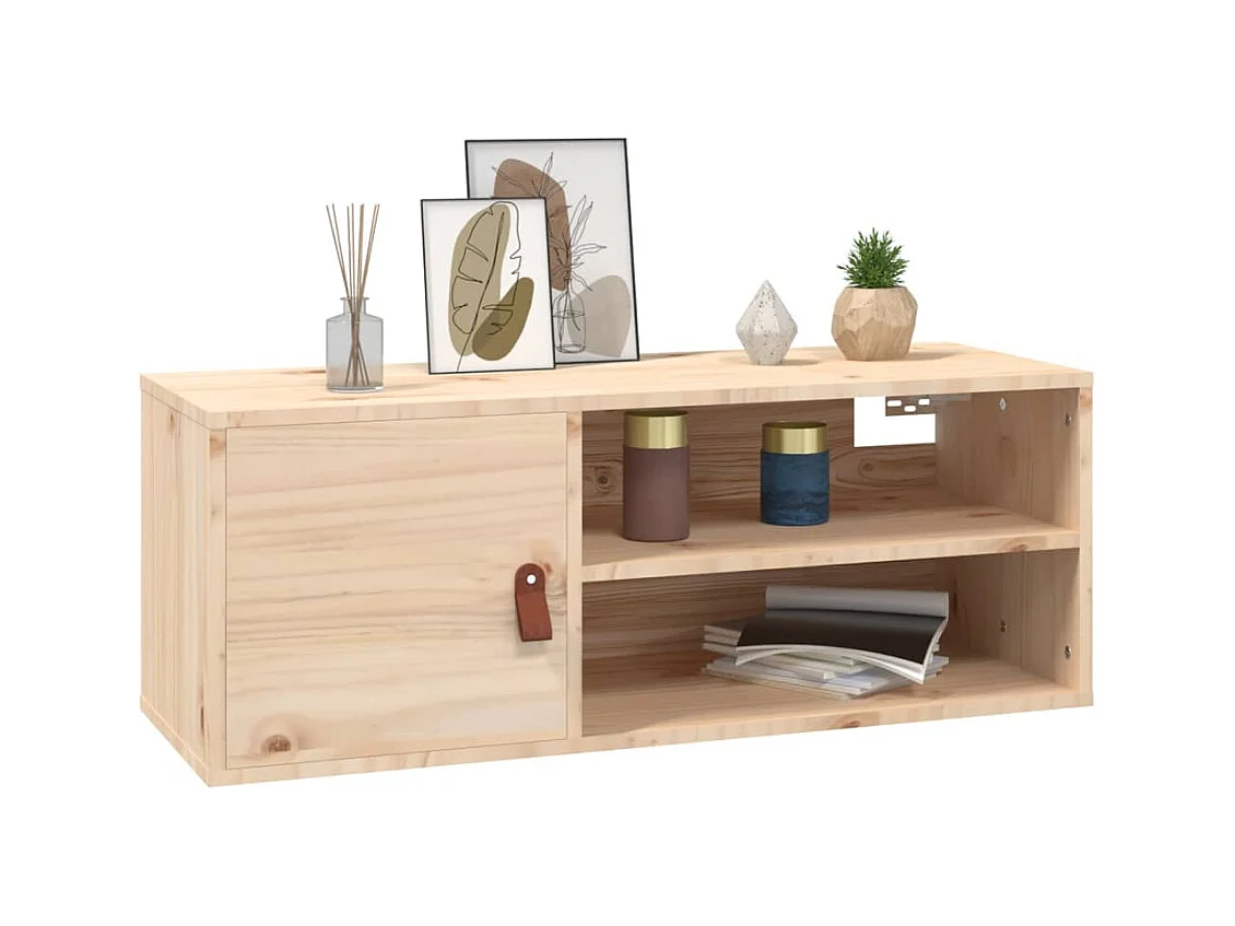 Armarios de pared 2 uds 80x30x30 cm Madera maciza de pino