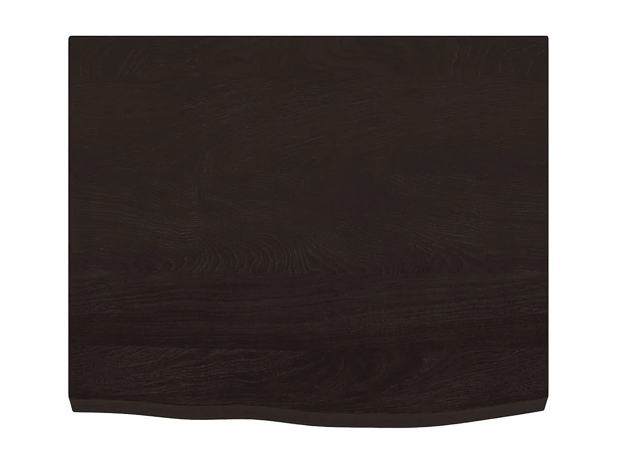 Estante de pared marrón oscuro fabricado en madera maciza de roble tratada