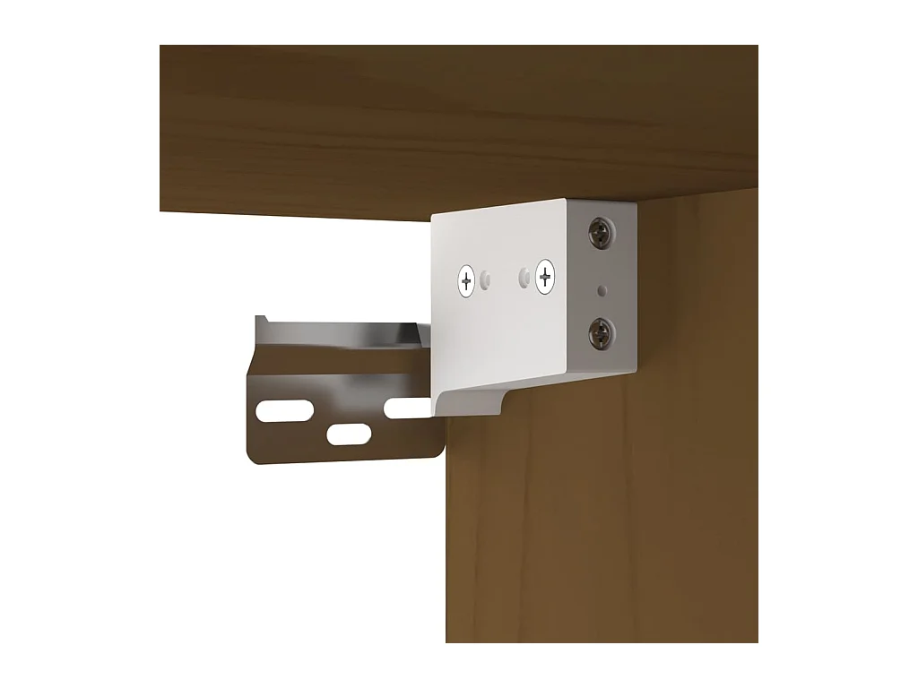 Armario de pared marrón miel 60x30x35 cm Madera maciza de pino