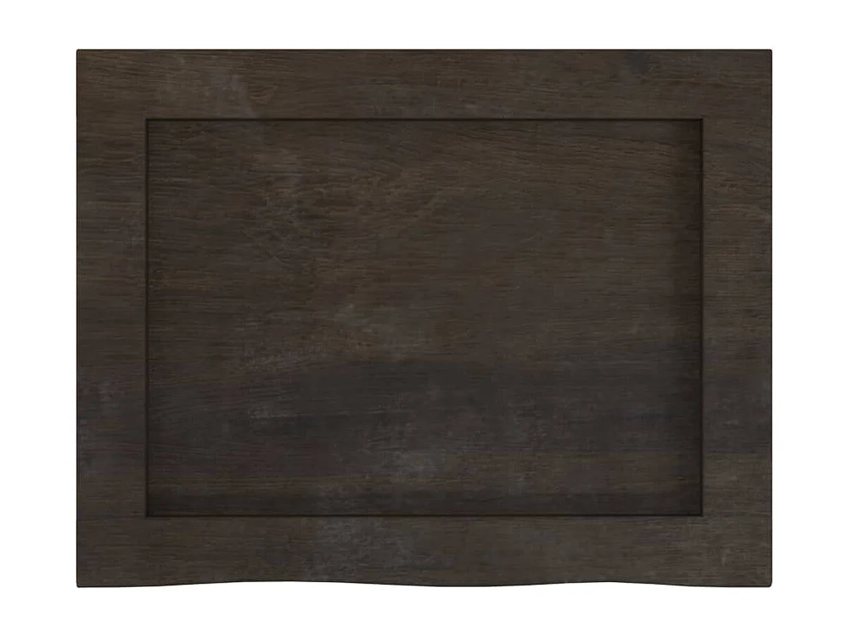 Estante de pared marrón oscuro fabricado en madera maciza de roble tratada