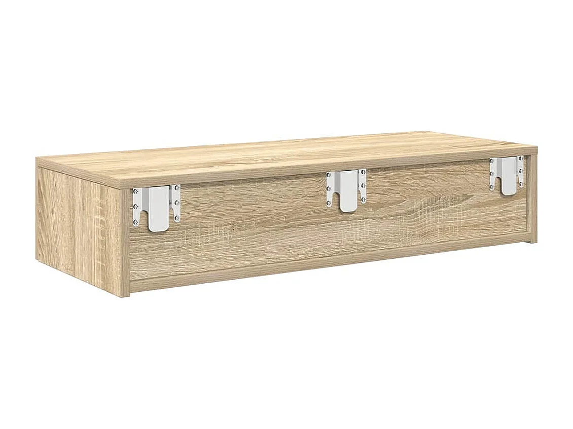 Étagère murale avec tiroirs chêne sonoma bois d'ingénierie