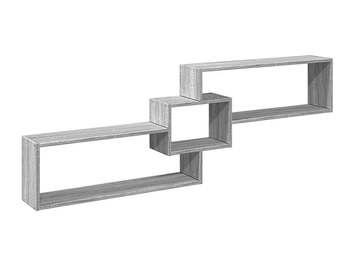 Mobiletto da parete 158x18x53 cm in legno ingegnerizzato grigio sonoma