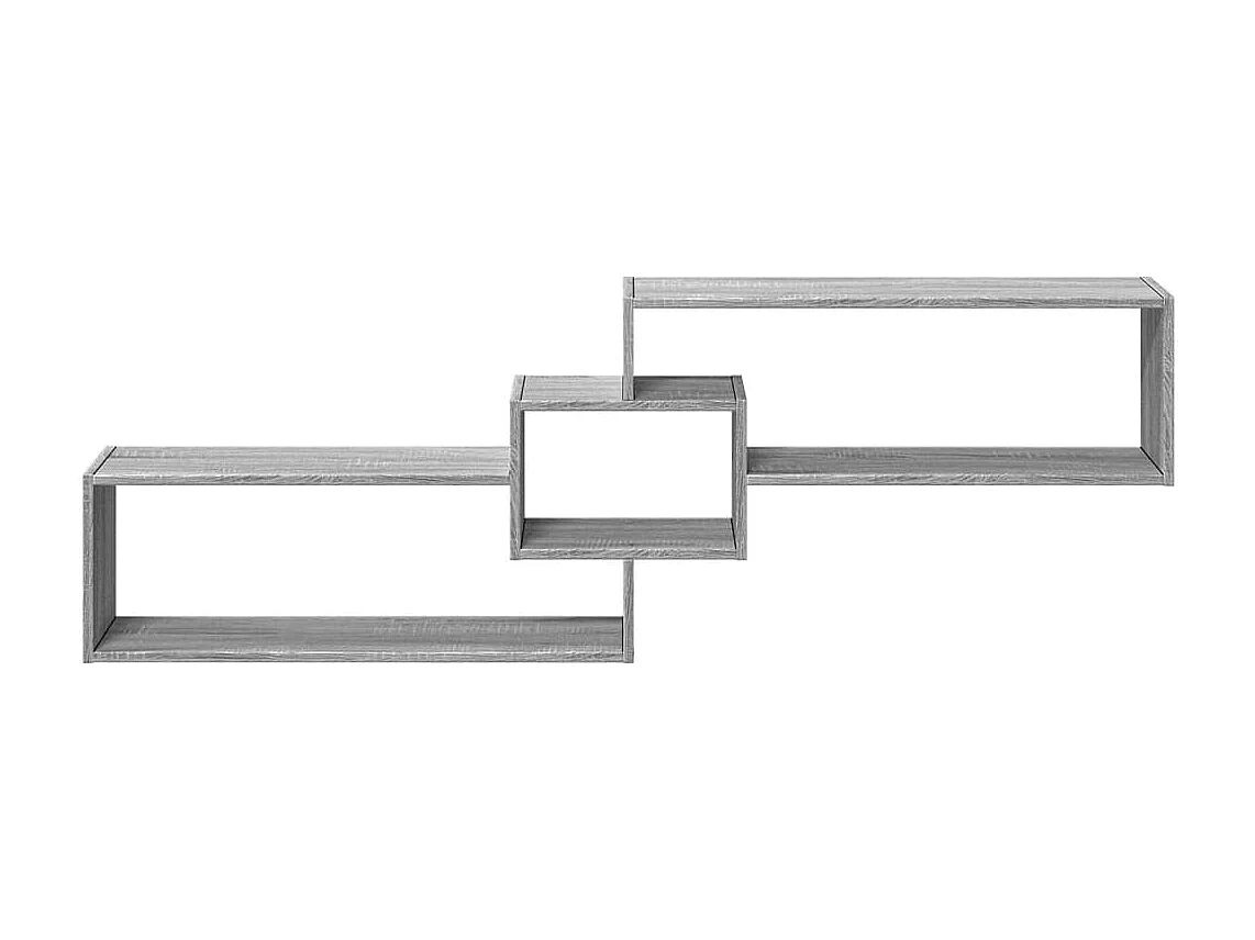 Mobiletto da parete 158x18x53 cm in legno ingegnerizzato grigio sonoma