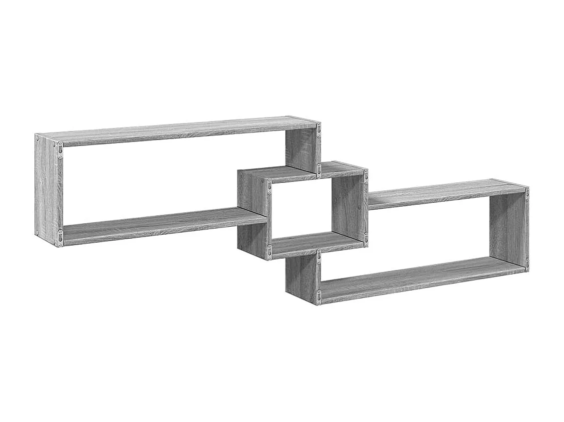 Mobiletto da parete 158x18x53 cm in legno ingegnerizzato grigio sonoma