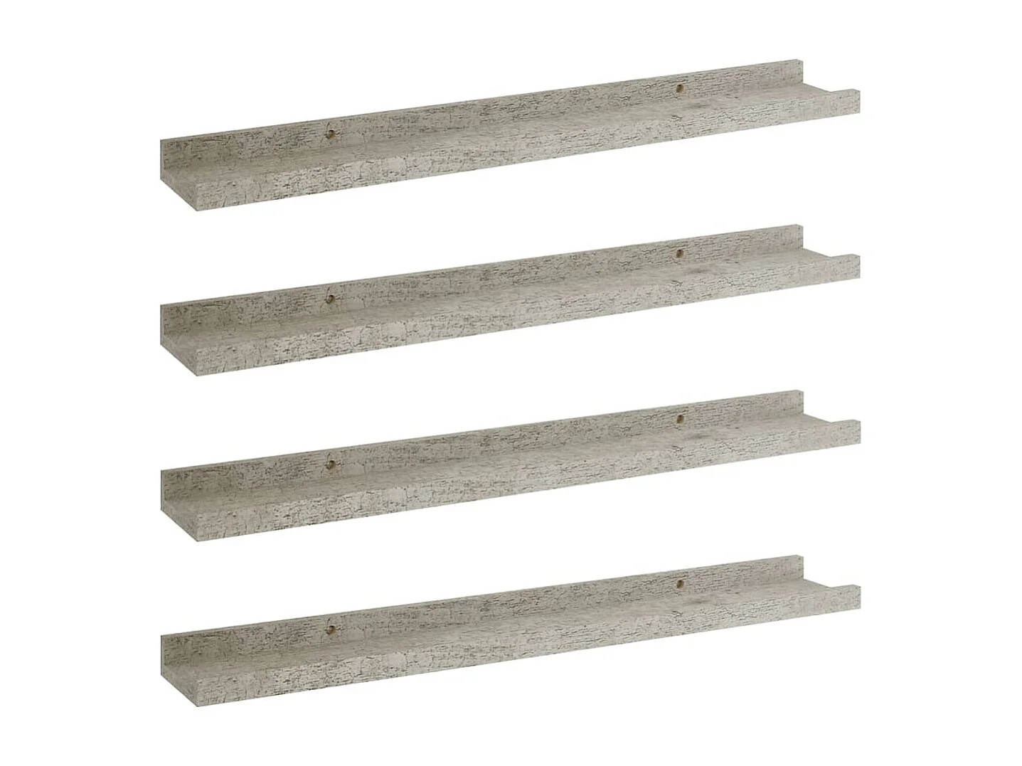Étagères murales 4 pcs Gris béton 60x9x3 cm