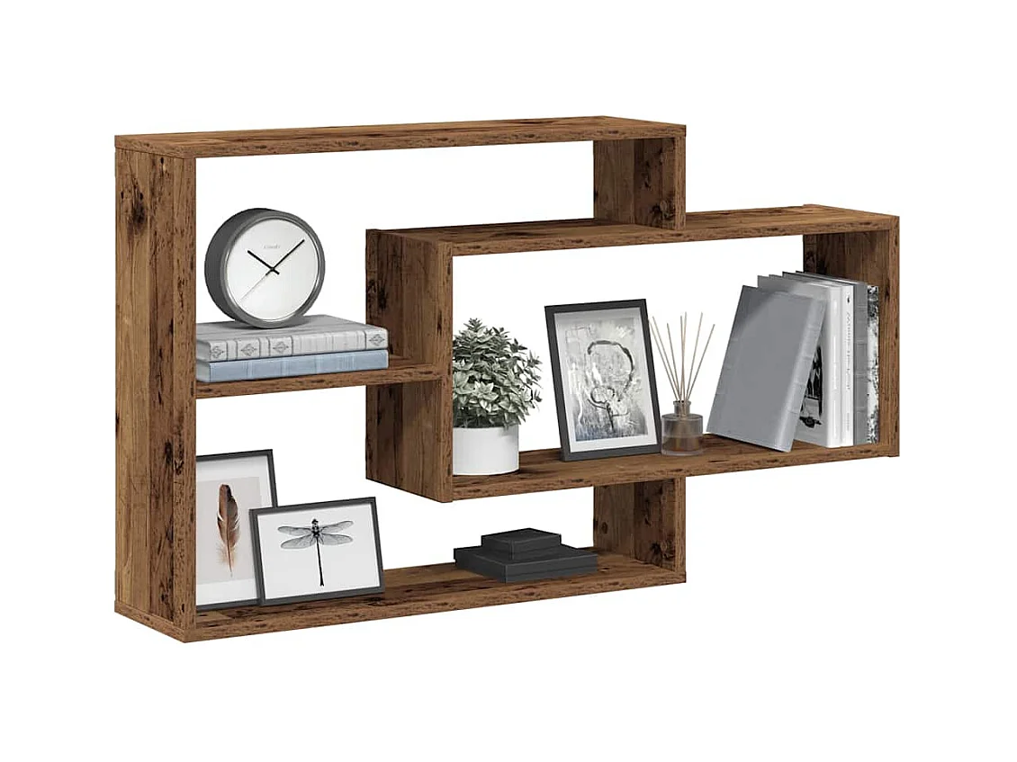 Étagère murale vieux bois 104x20x58,5 cm bois d'ingénierie