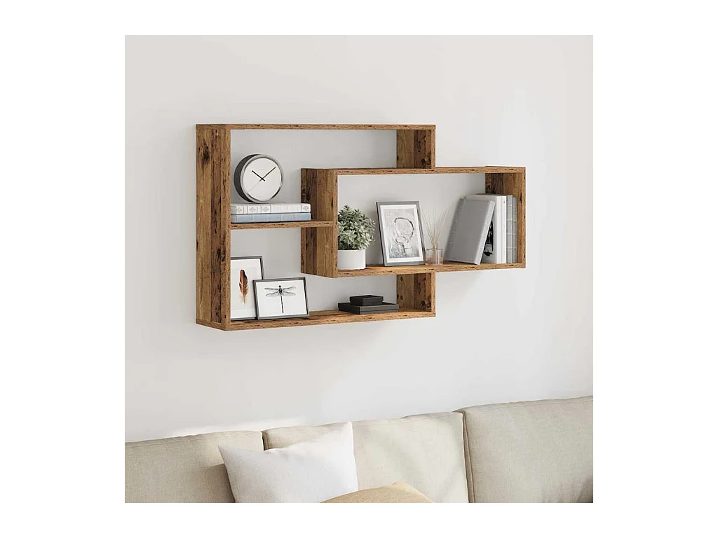 Étagère murale vieux bois 104x20x58,5 cm bois d'ingénierie