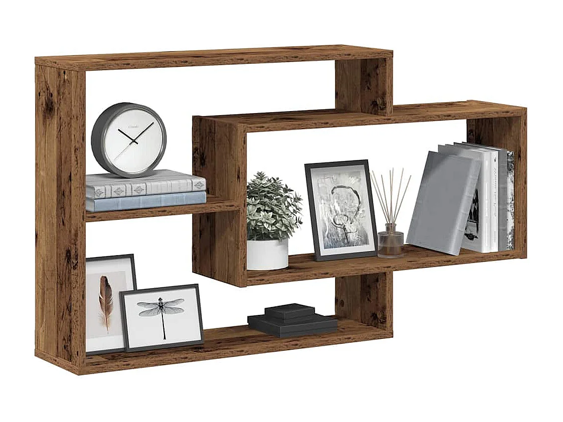 Étagère murale vieux bois 104x20x58,5 cm bois d'ingénierie