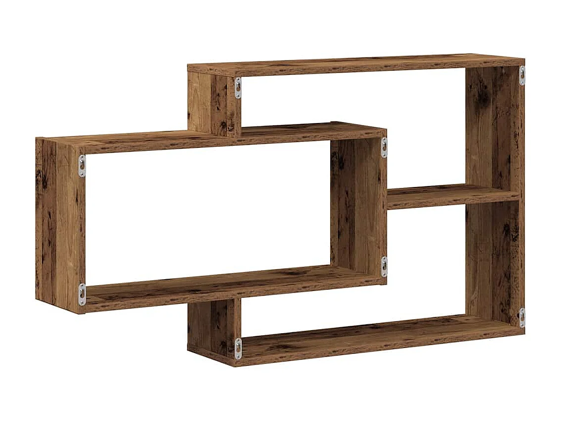 Étagère murale vieux bois 104x20x58,5 cm bois d'ingénierie