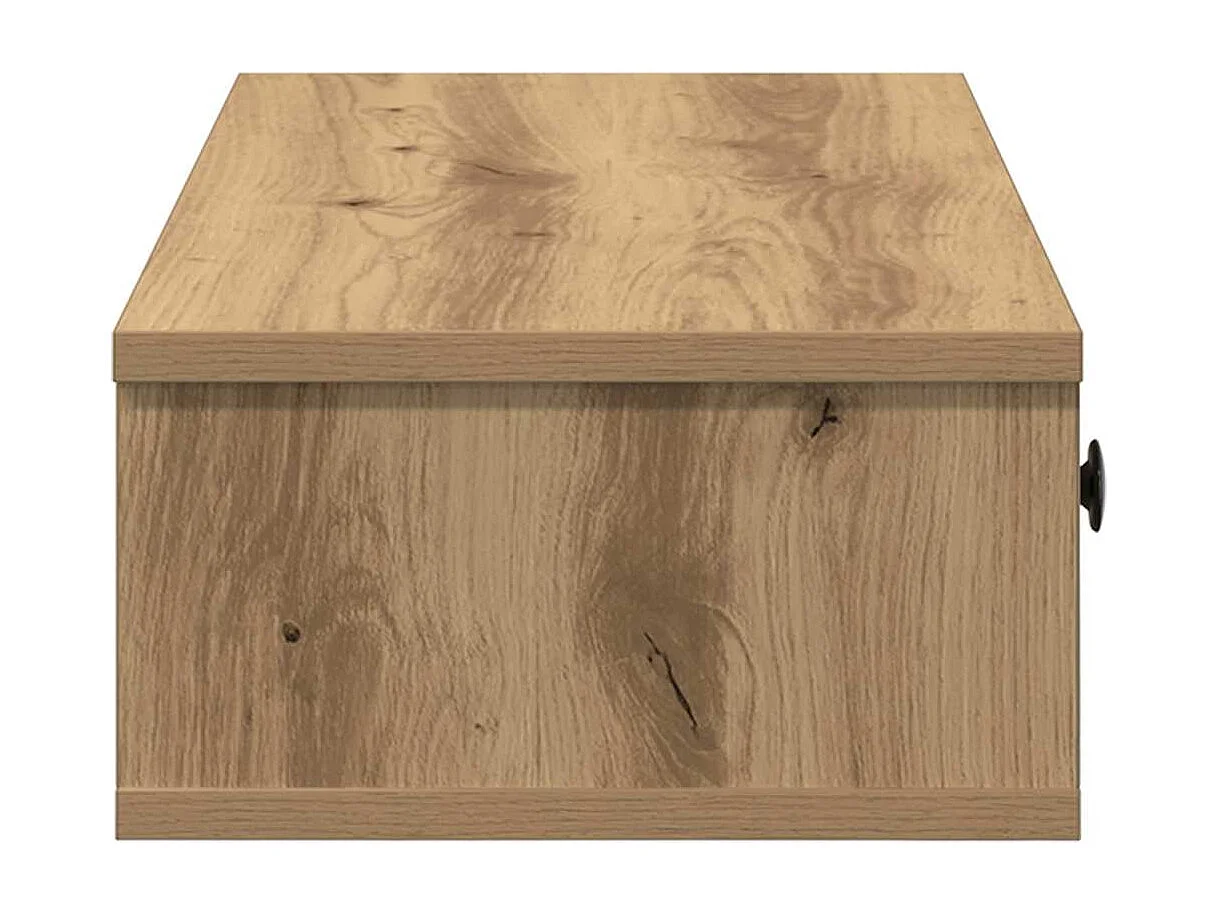 Estante de pared con cajones, roble artesanal, madera de ingeniería.