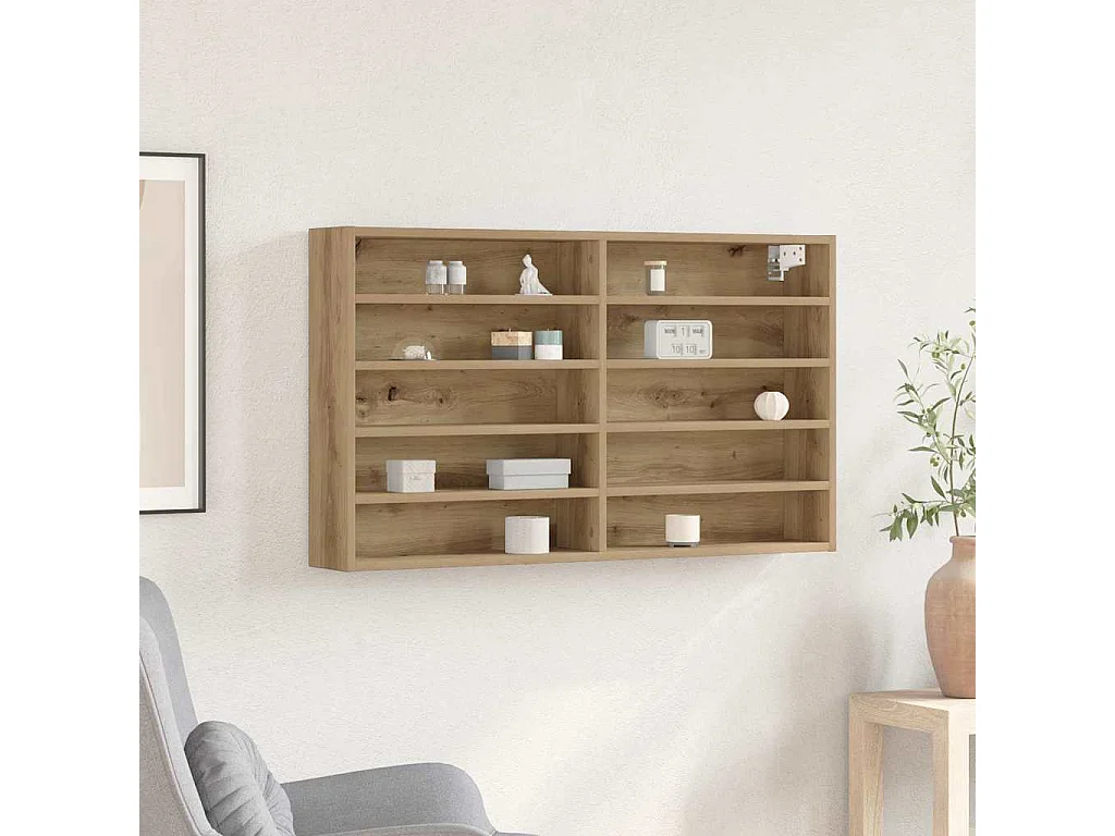 Vitrina de roble artesanal 100 x 15 x 58 cm