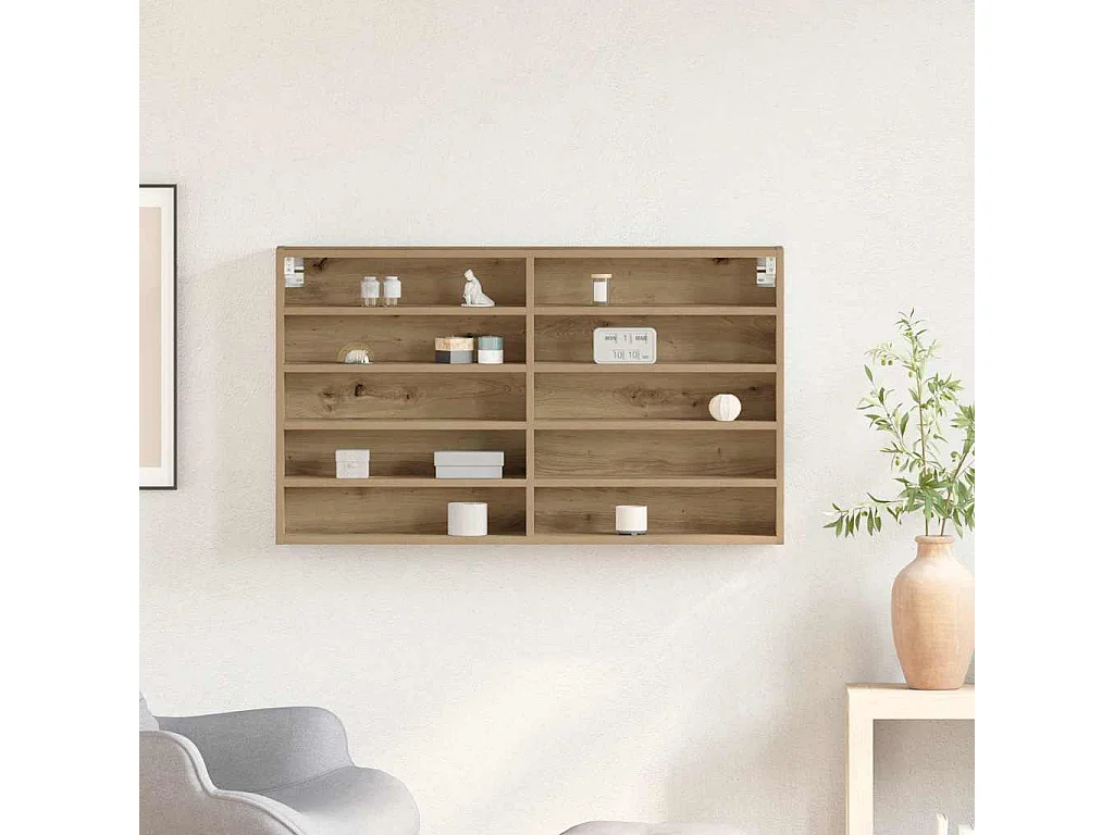 Vitrina de roble artesanal 100 x 15 x 58 cm