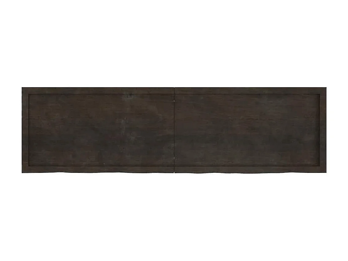 Estante de pared marrón oscuro fabricado en madera maciza de roble tratada