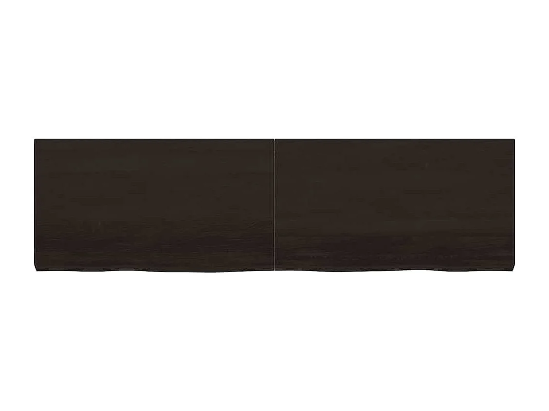 Estante de pared marrón oscuro fabricado en madera maciza de roble tratada