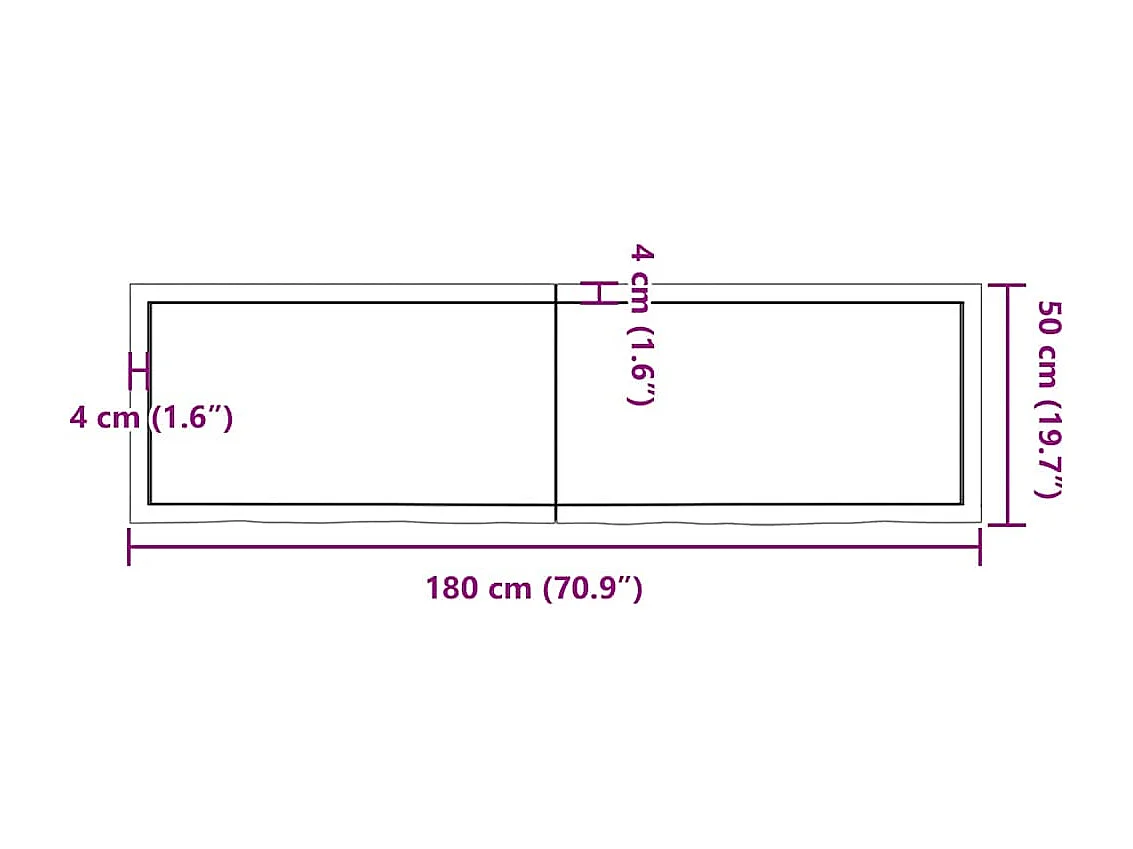 Estante de pared marrón oscuro fabricado en madera maciza de roble tratada