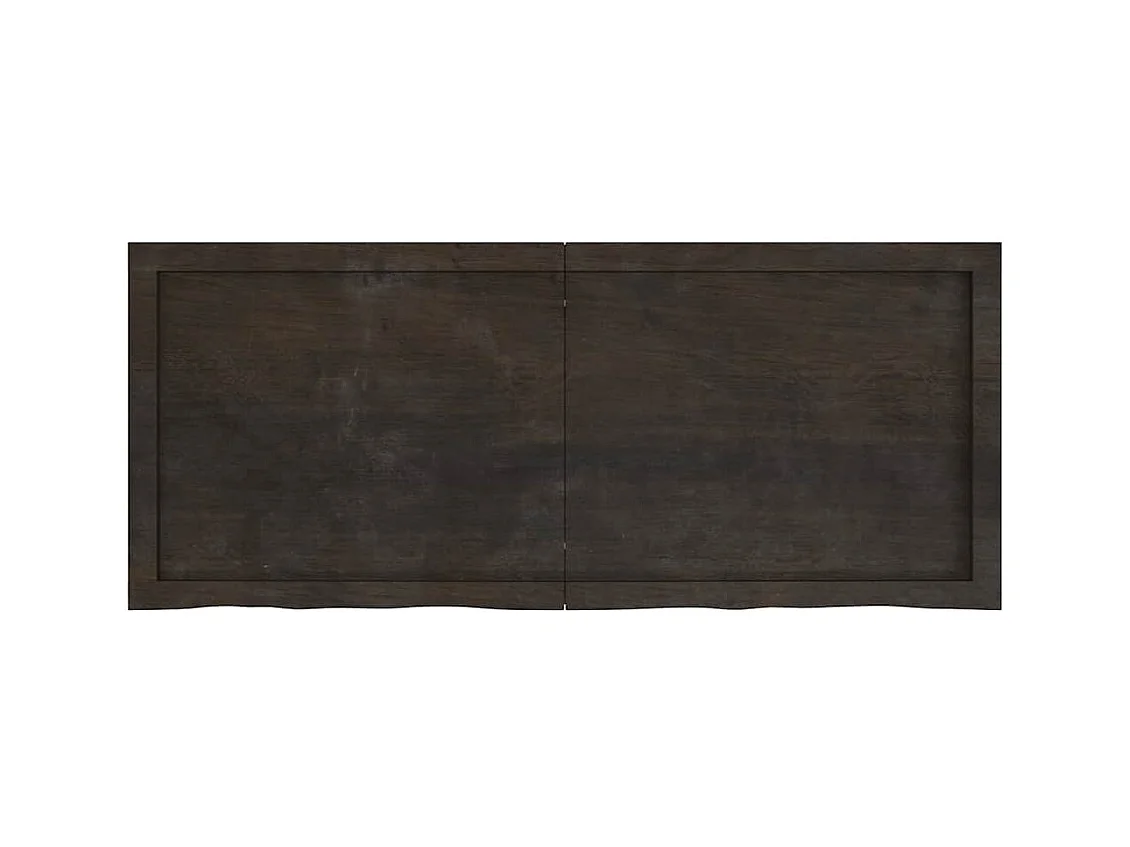 Donkerbruine wandplank van behandeld massief eikenhout