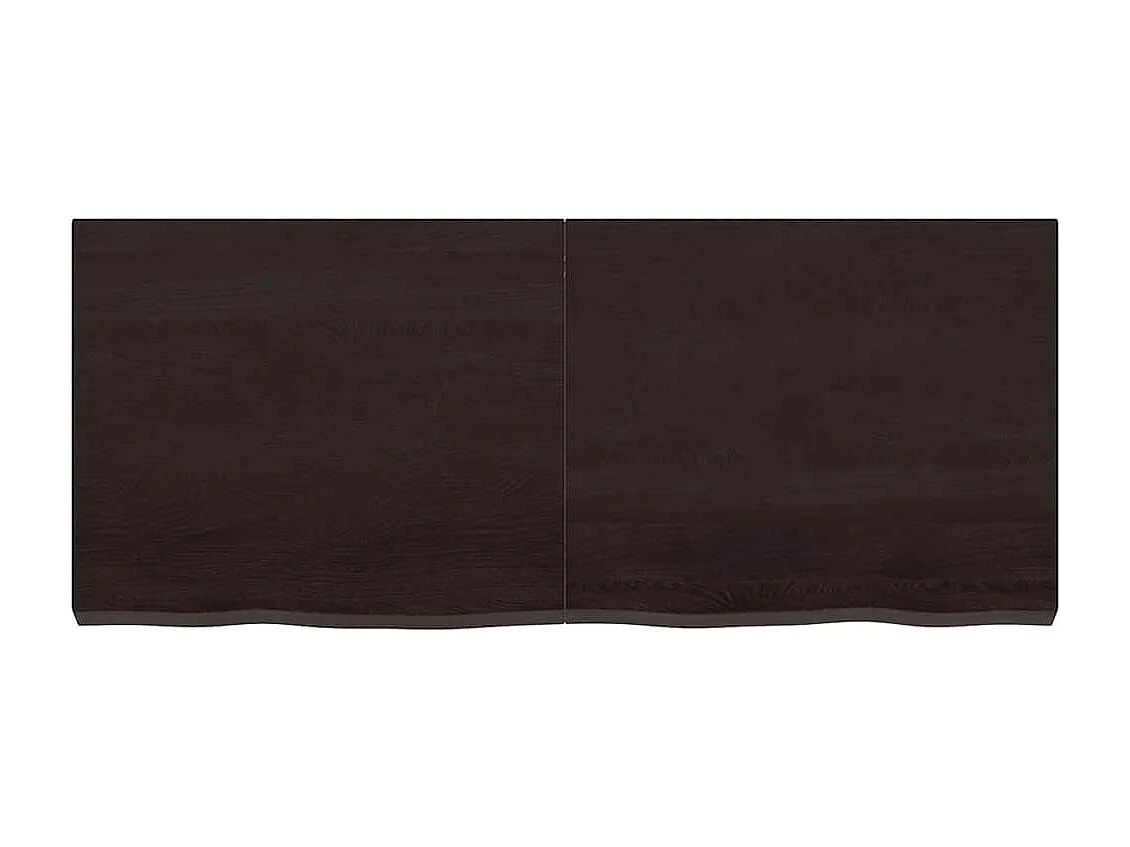 Étagère murale marron foncé bois chêne massif traité