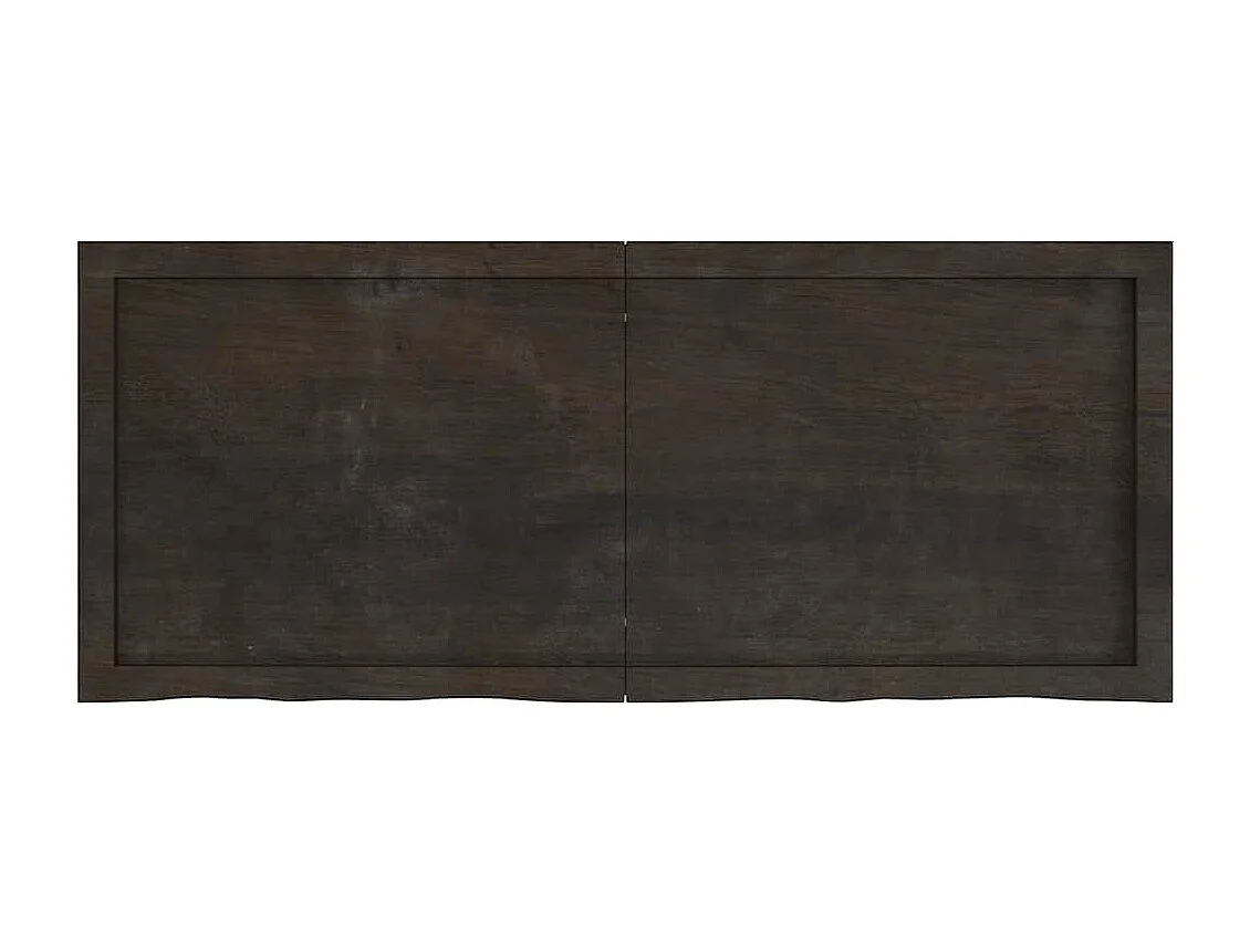 Étagère murale marron foncé bois chêne massif traité