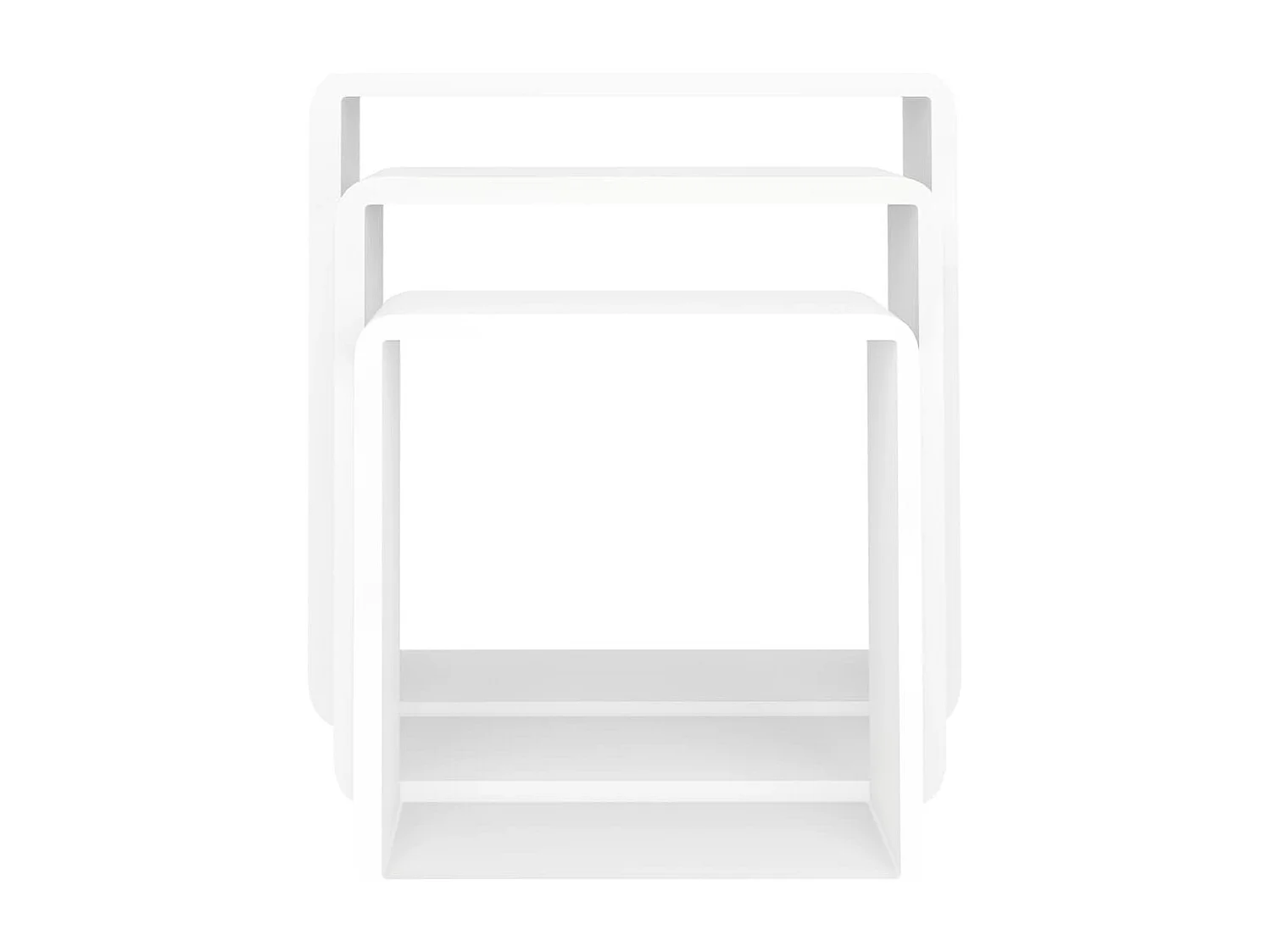Mensole da parete a cubo 3 pezzi MDF bianco