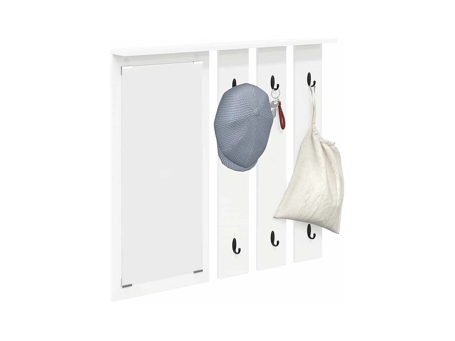 Appendiabiti da parete Bianco 84 x 10 x 80 cm Legno ingegnerizzato