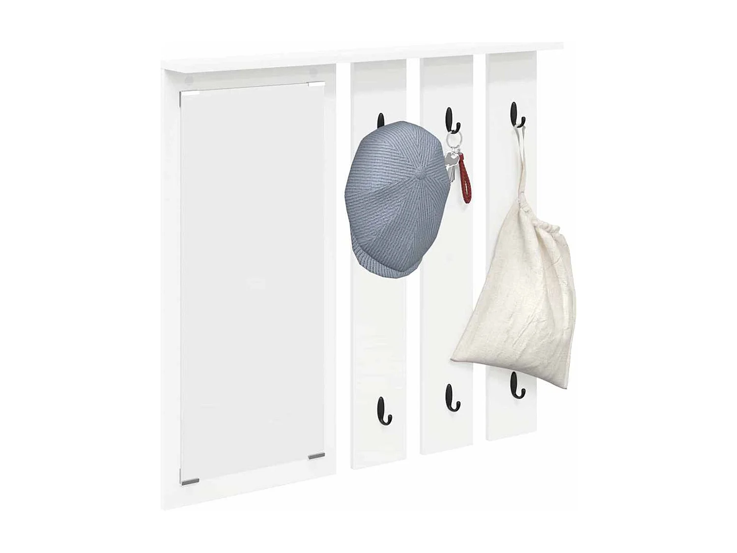 Appendiabiti da parete Bianco 84 x 10 x 80 cm Legno ingegnerizzato