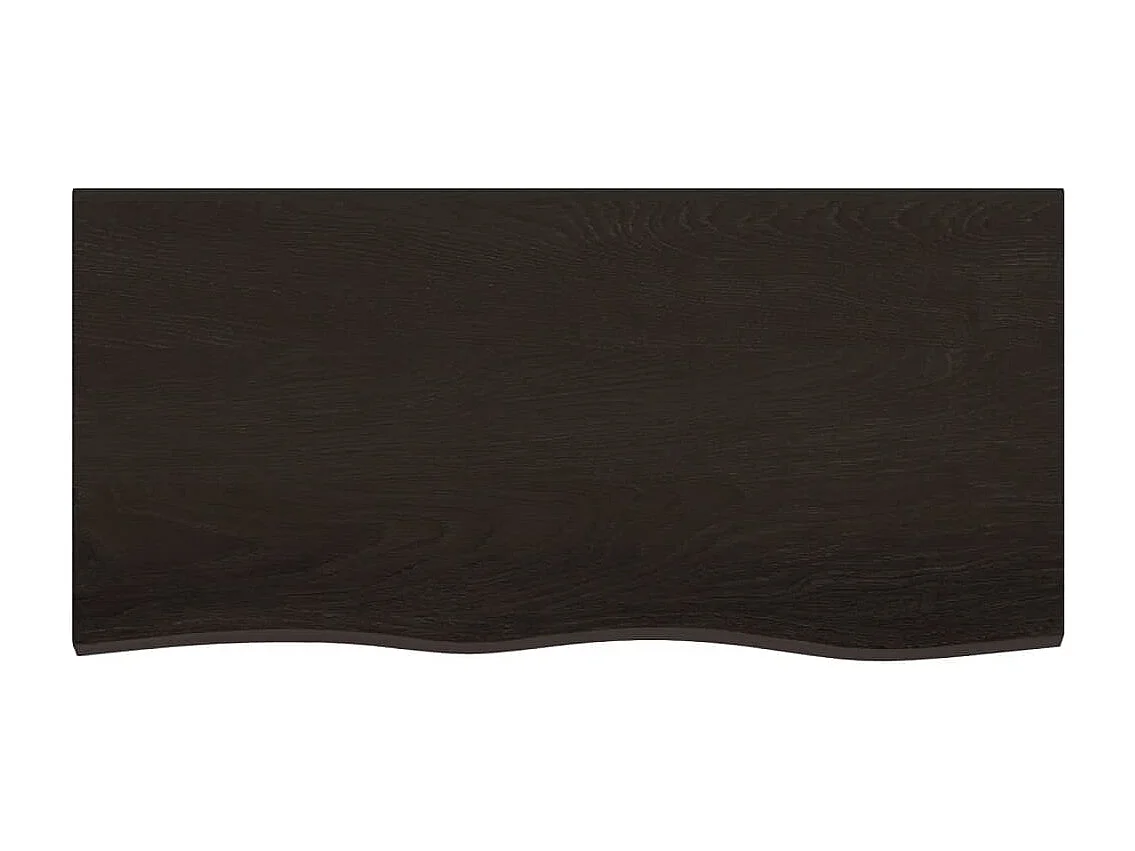 Étagère murale marron foncé 100x50x2cm bois chêne massif traité