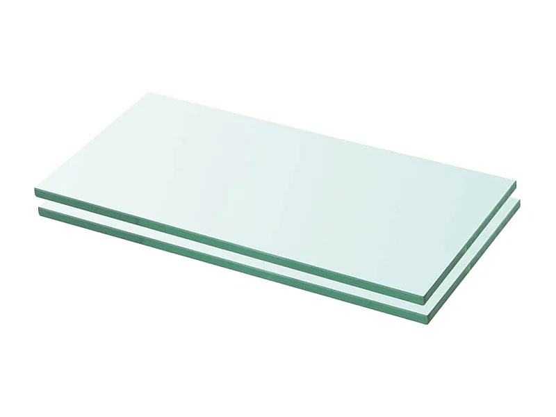 Panneaux d'étagère 2 pcs Verre Transparent 20 x 30 cm