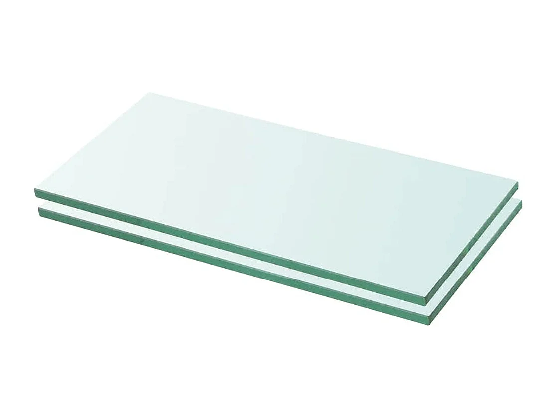 Panneaux d'étagère 2 pcs Verre Transparent 20 x 30 cm