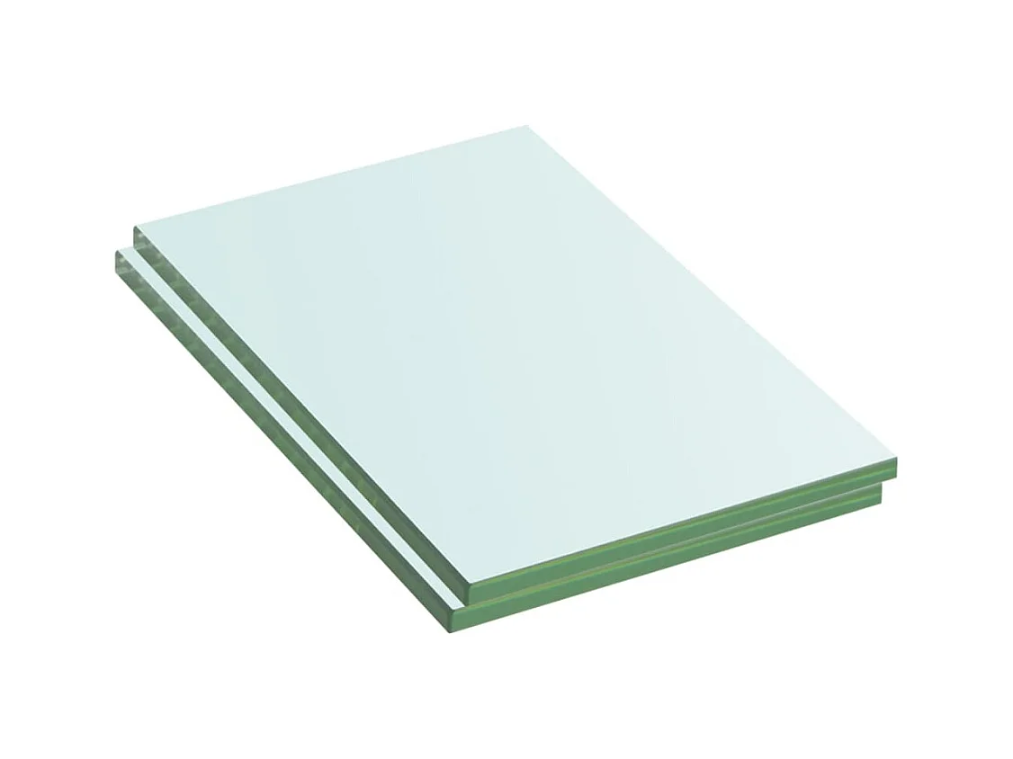 Panneaux d'étagère 2 pcs Verre Transparent 20 x 12 cm