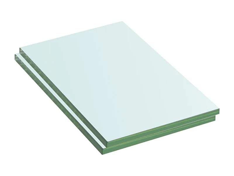 Plankpanelen 2 stuks Transparant glas 20 x 12 cm