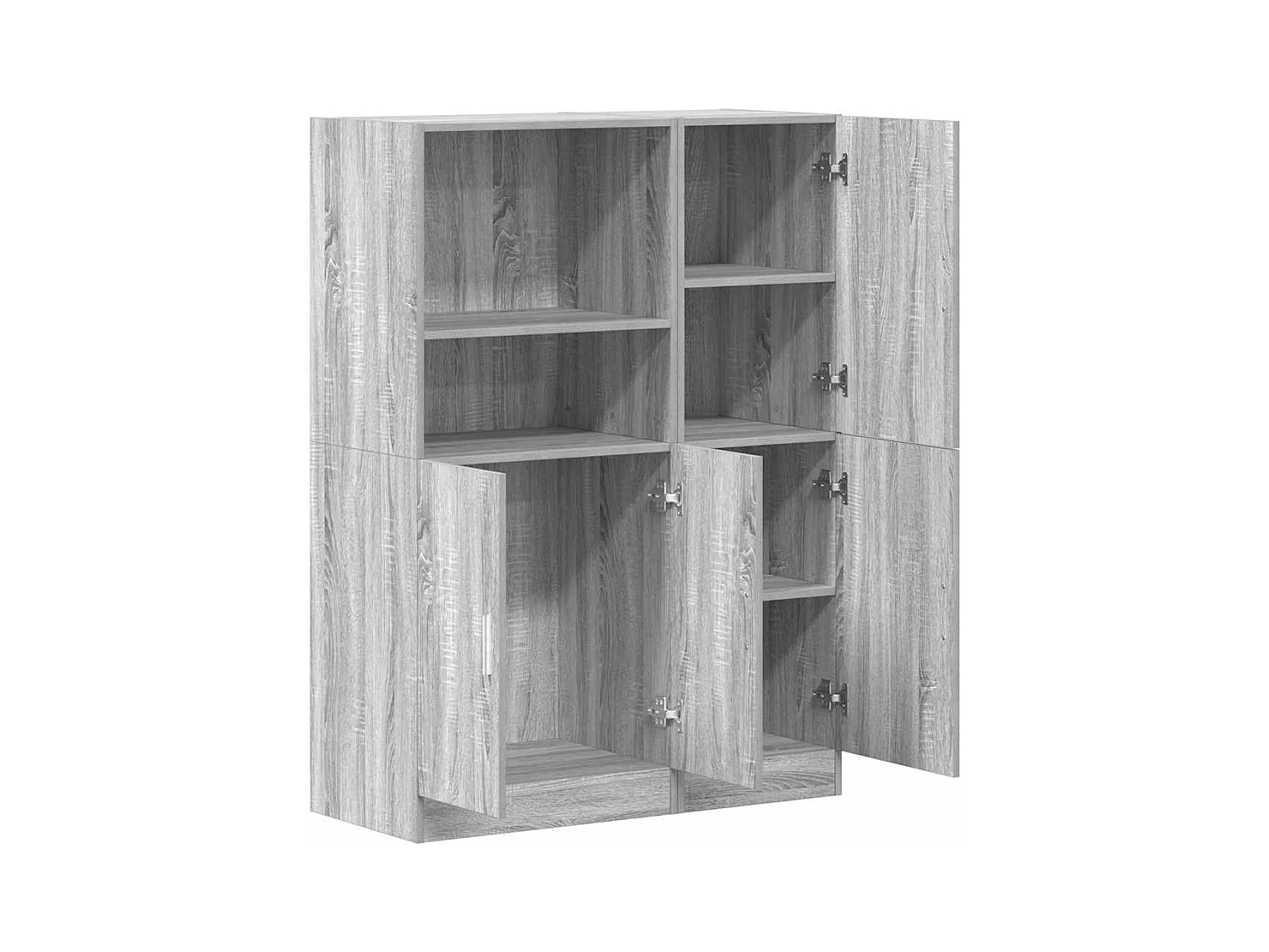 Set di mobili da cucina in legno ingegnerizzato grigio Sonoma, 2 pezzi