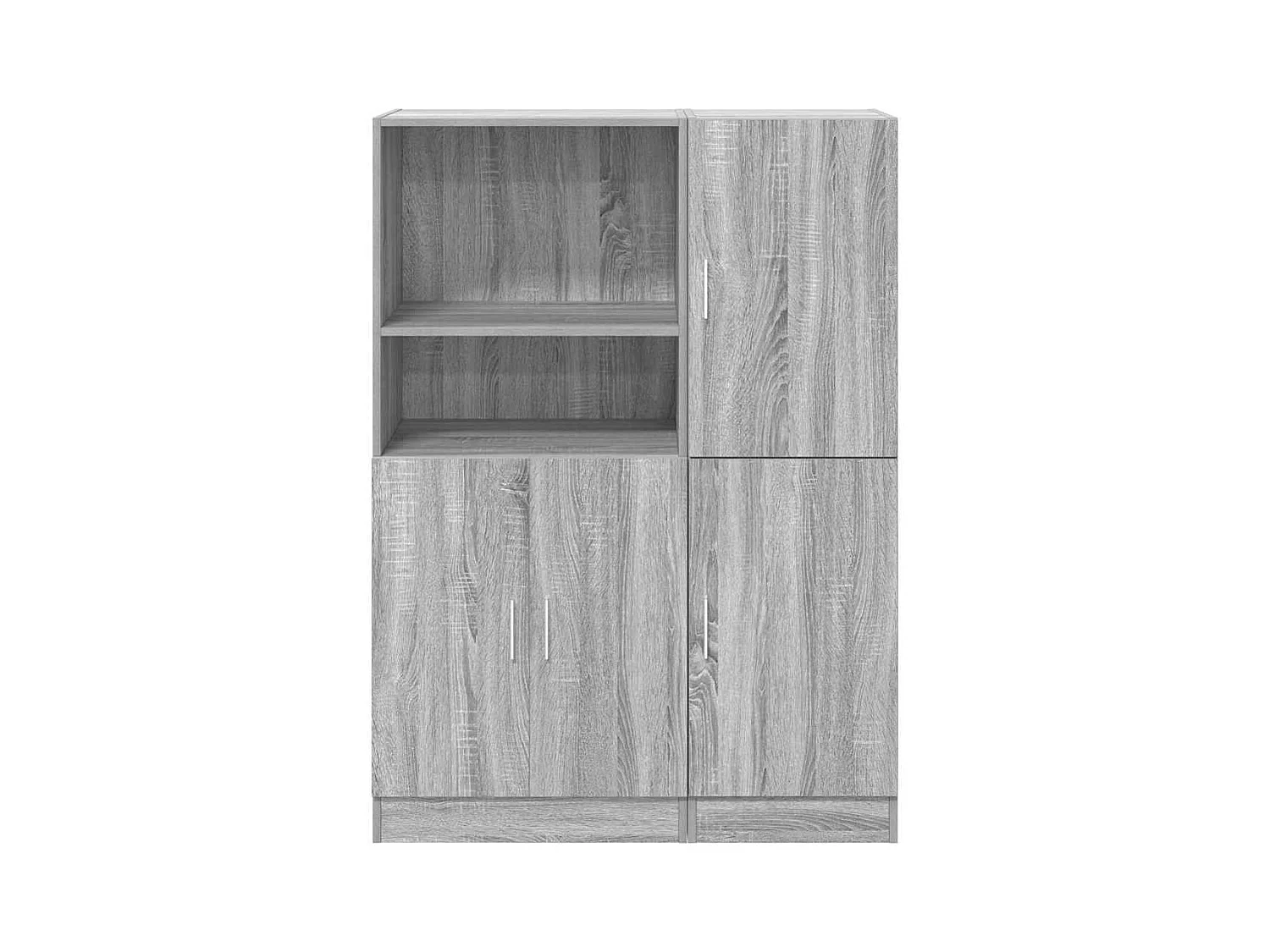 Set di mobili da cucina in legno ingegnerizzato grigio Sonoma, 2 pezzi