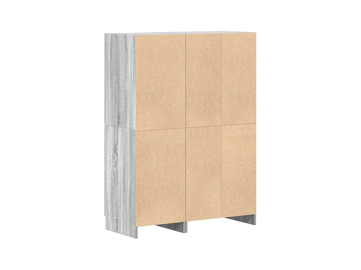 Set di mobili da cucina in legno ingegnerizzato grigio Sonoma, 2 pezzi