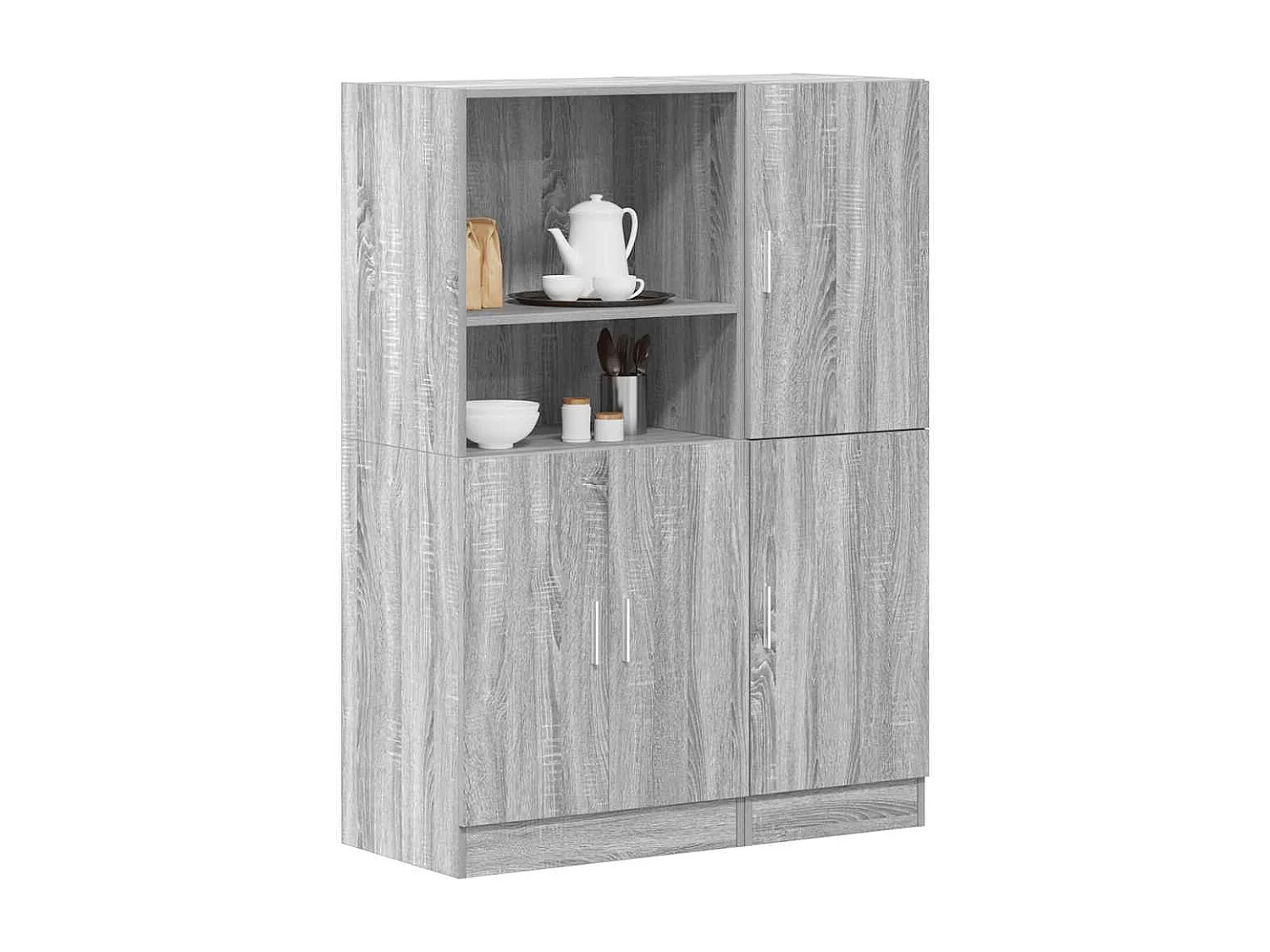 Ensemble d'armoires de cuisine 2pcs sonoma gris bois ingénierie