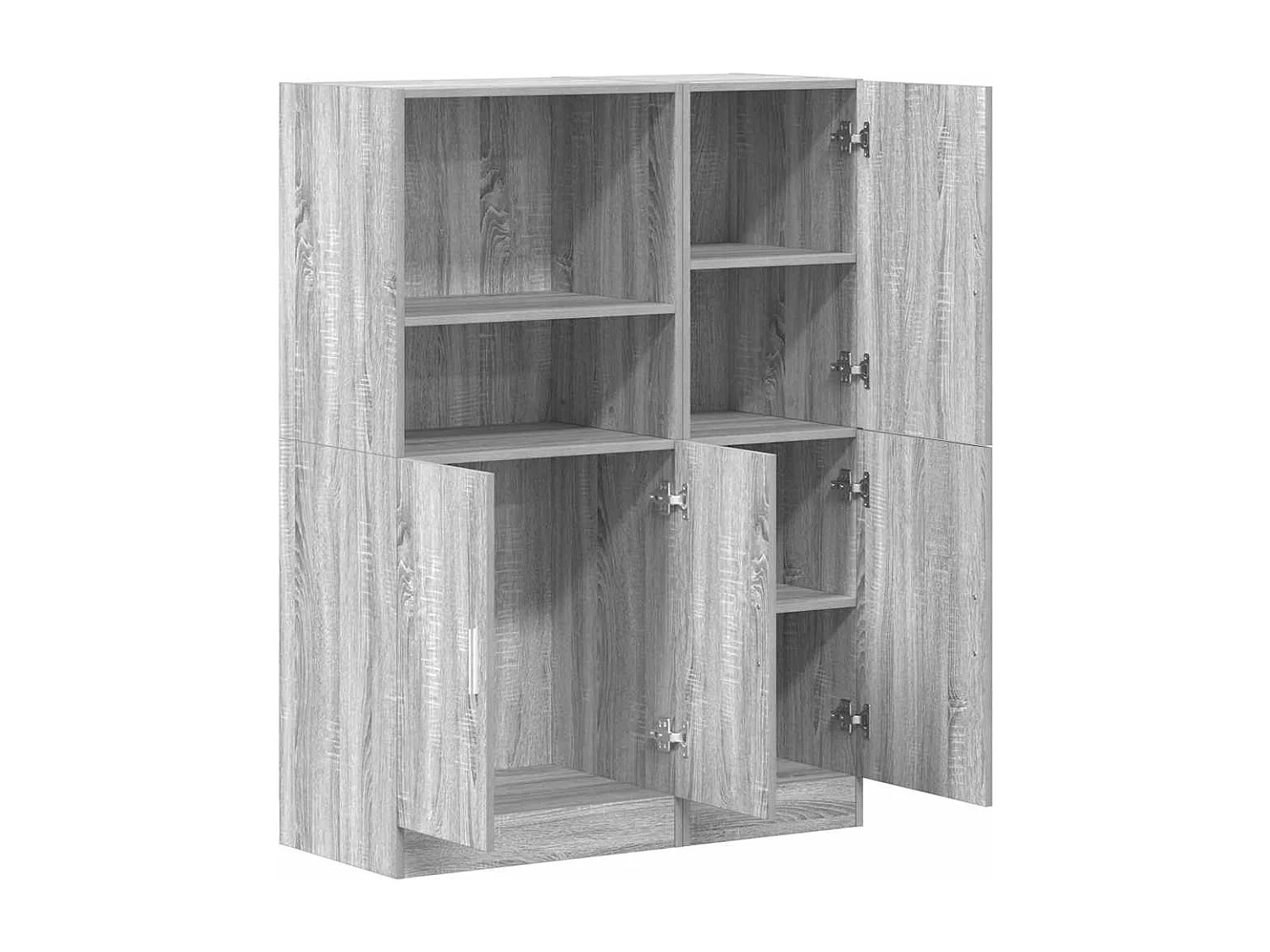 Ensemble d'armoires de cuisine 2pcs sonoma gris bois ingénierie