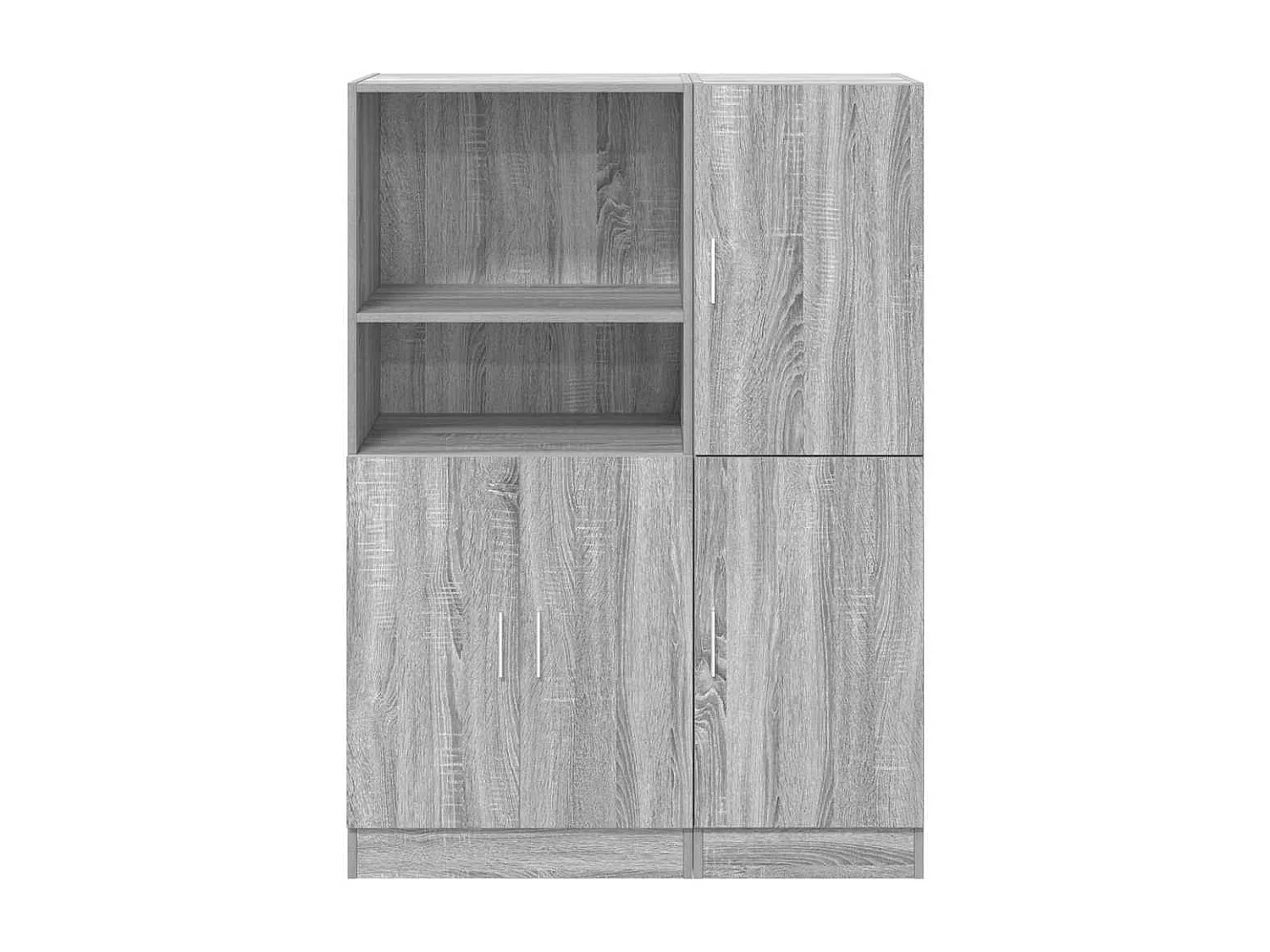 Ensemble d'armoires de cuisine 2pcs sonoma gris bois ingénierie