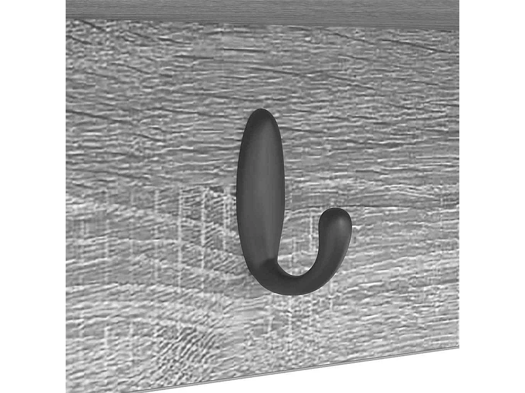 Perchero de pared con estante Sonoma, gris, 100 x 16 x 26 cm