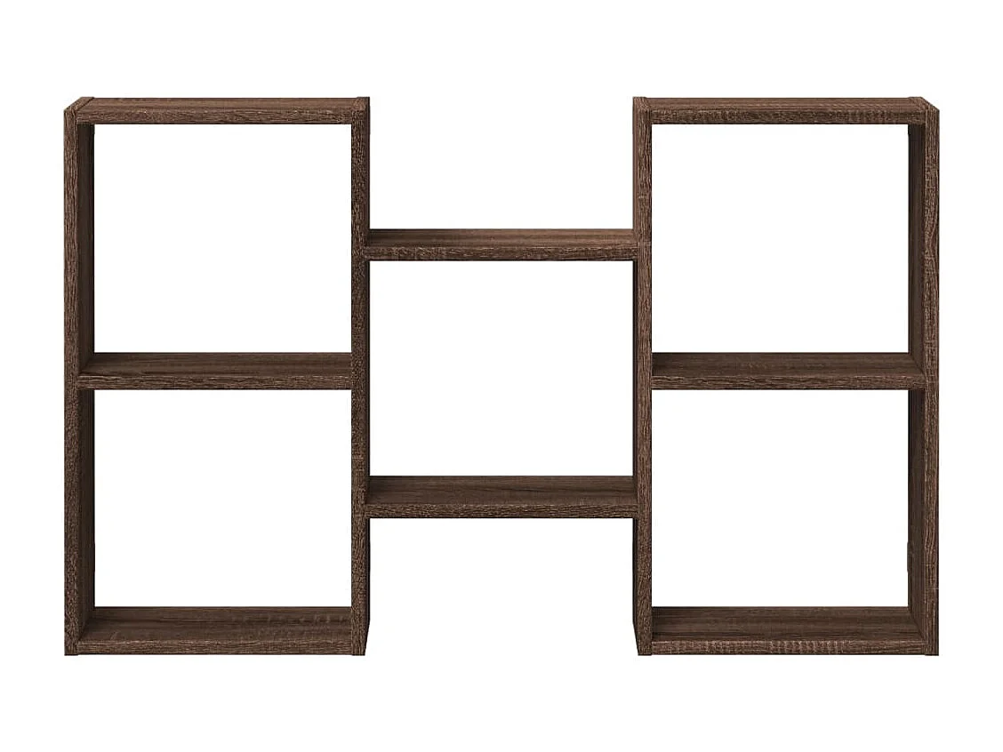 Wandplank bruin eiken 96x18x60 cm bewerkt hout