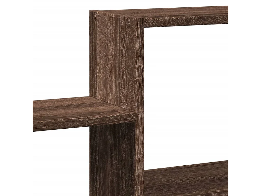 Wandplank bruin eiken 96x18x60 cm bewerkt hout